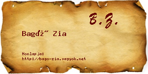 Bagó Zia névjegykártya